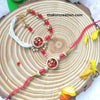 Red kundan Couple Rakhi