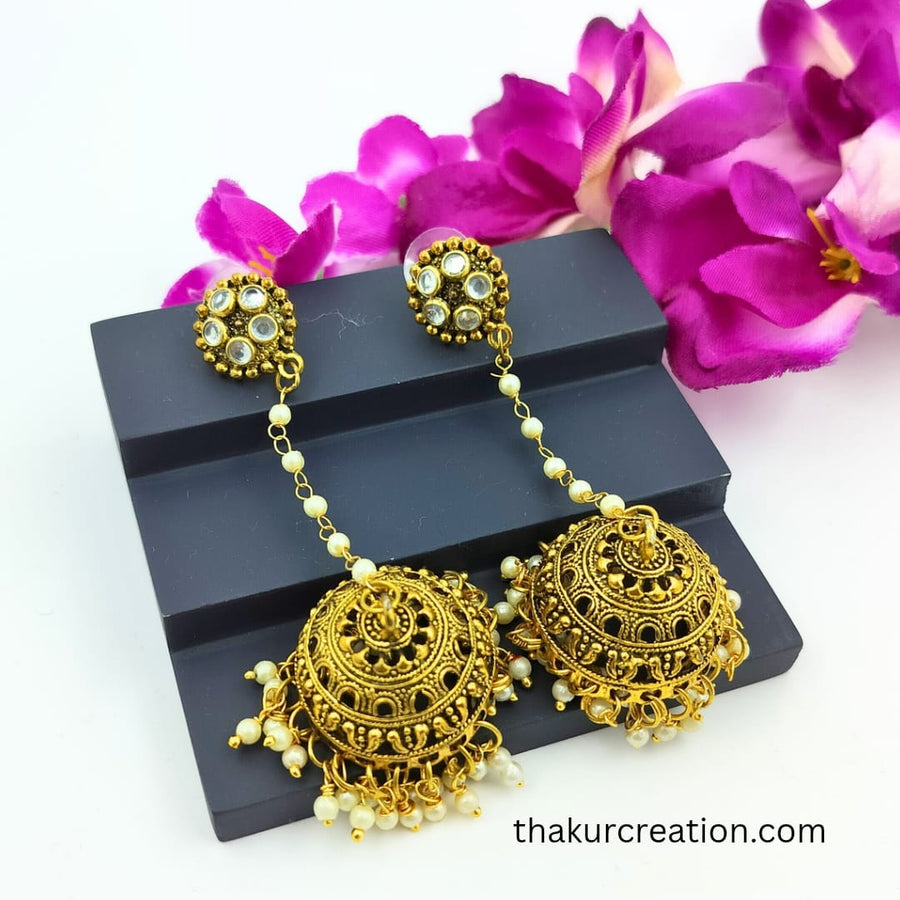 Antique long Jhumka Earing