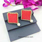 Fabric earing with Diamond chain