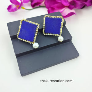 Fabric earing with Diamond chain