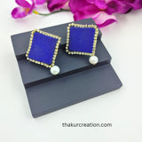 Fabric earing with Diamond chain