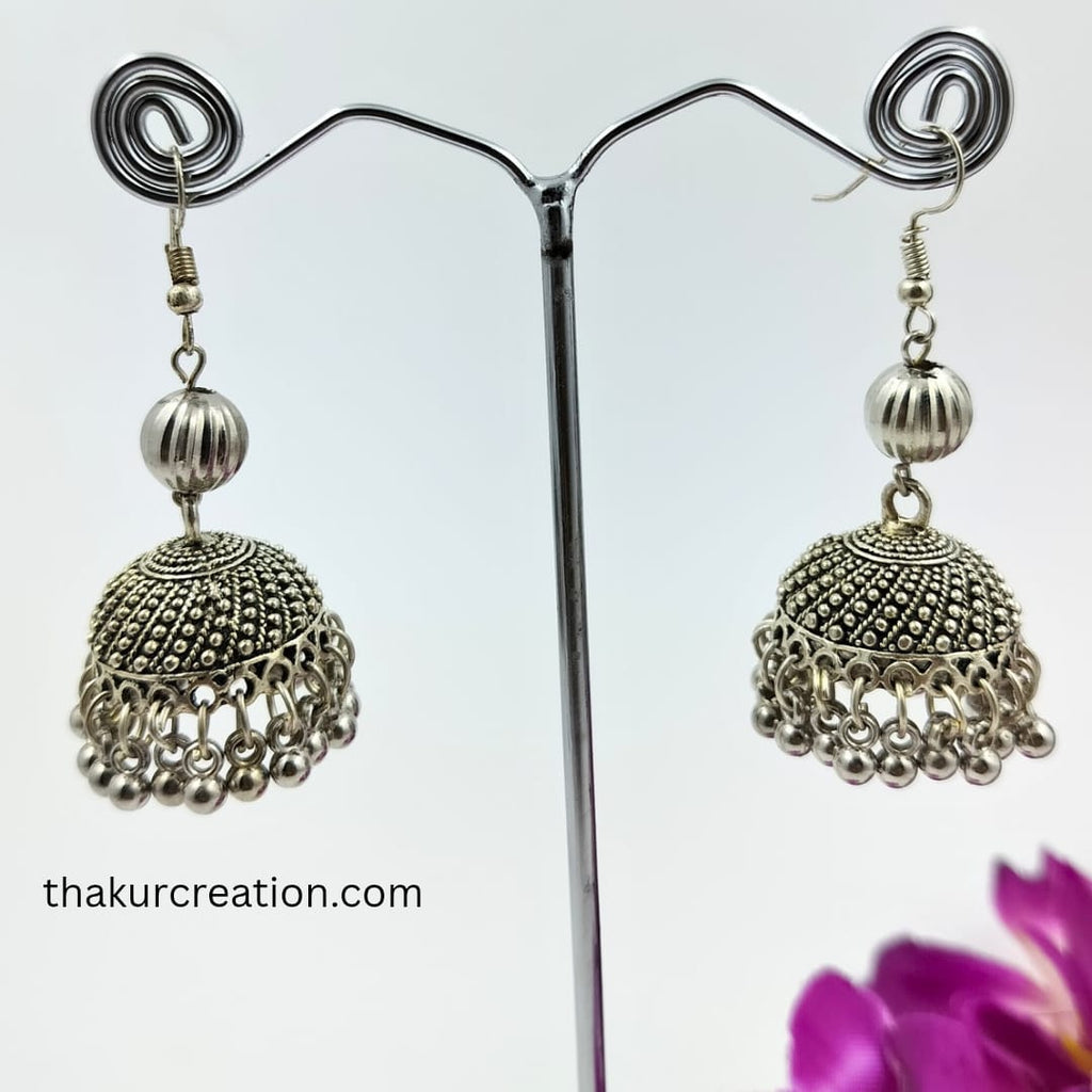 Oxidized Jhumka earrings