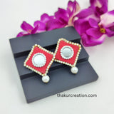 Fabric mirror earing