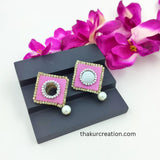 Fabric mirror earing