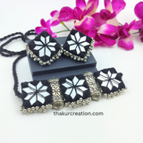 Black Fabric mirror choker