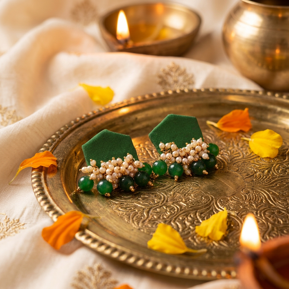 Fabric earring