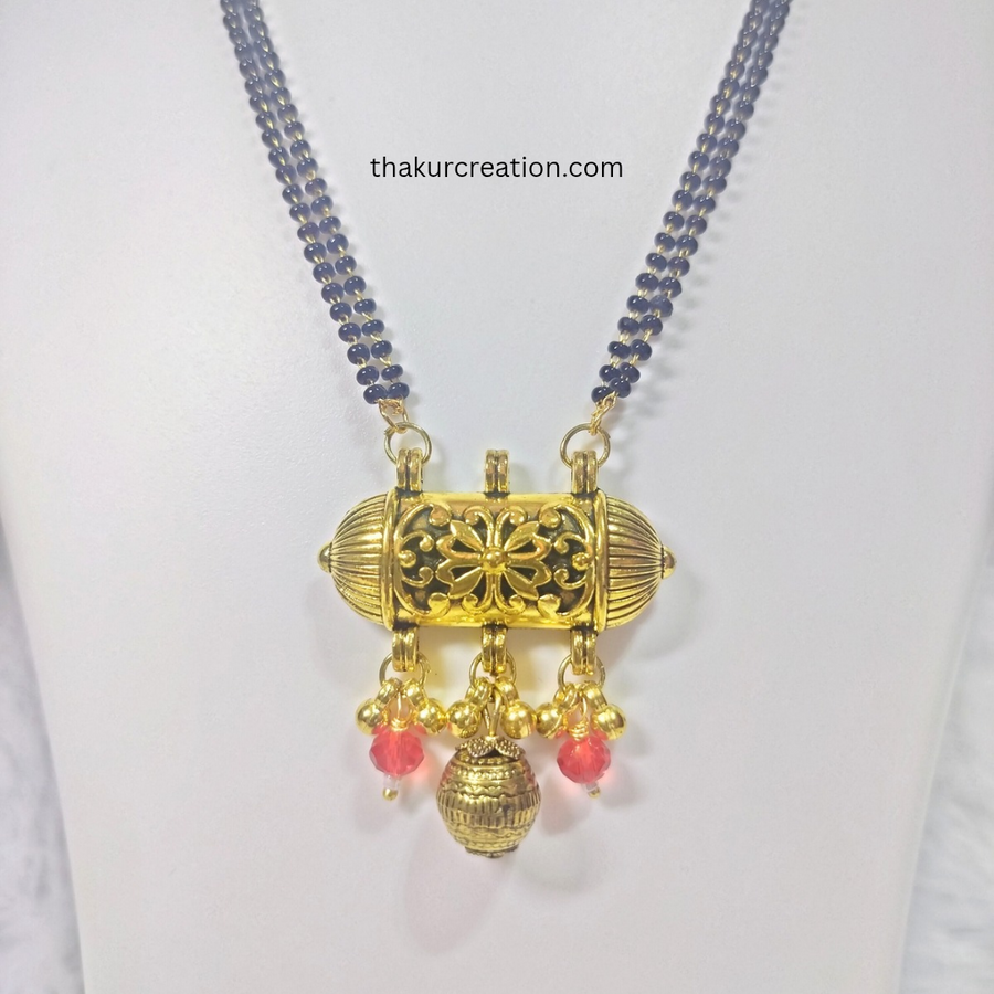 Red Crystal Bead 24" Antique Mangasultra
