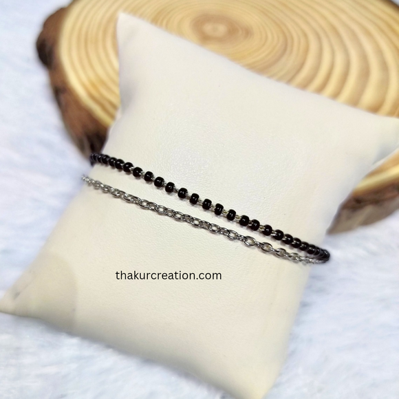 Oxidized Chain with Evil Eye Hand Mangalsutra