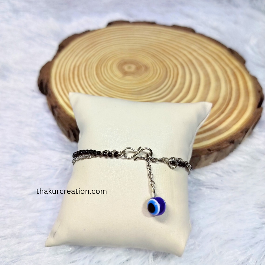 Oxidized Chain with Evil Eye Hand Mangalsutra