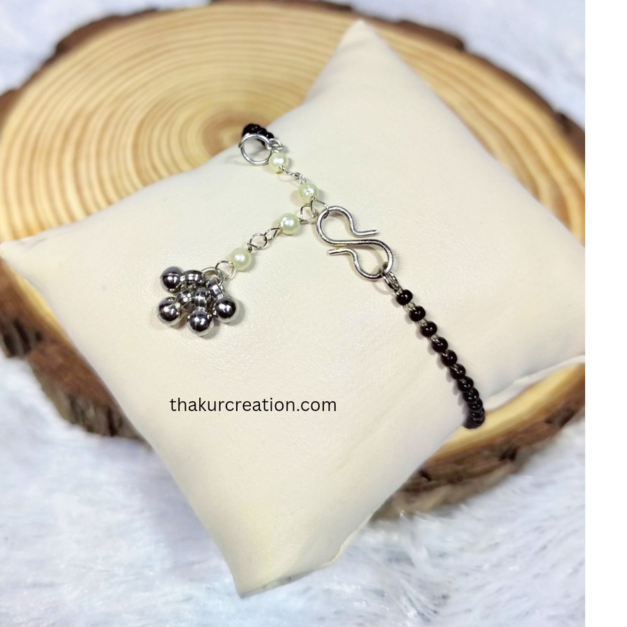 Oxidized hand mangalsutra