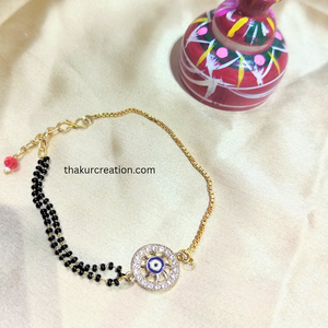 Golden Chain with Evil Eye Hand Mangalsutra