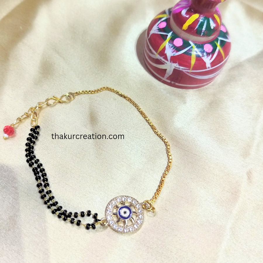 Golden Chain with Evil Eye Hand Mangalsutra