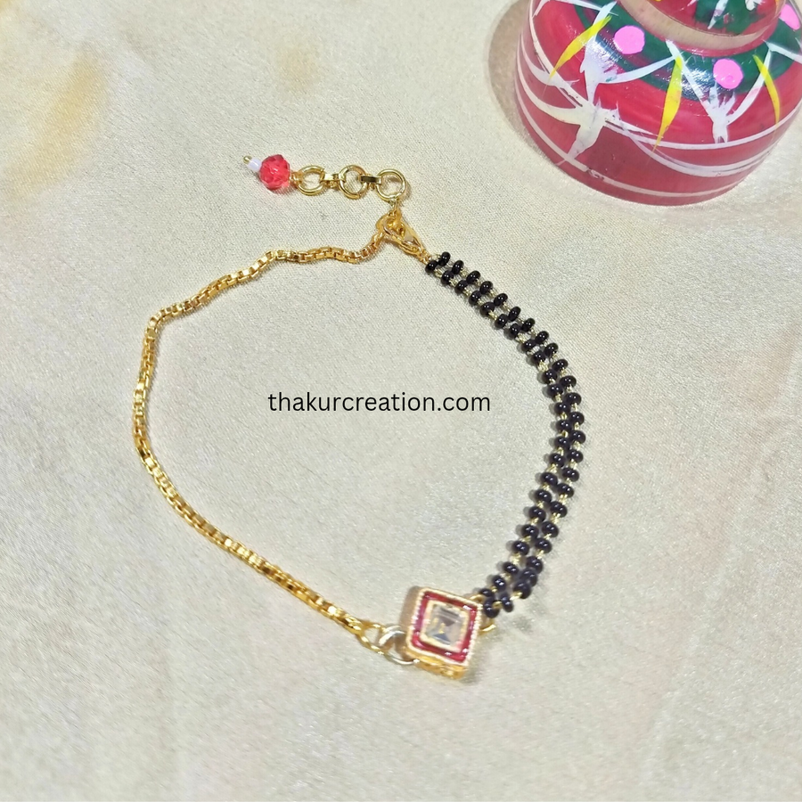 Golden Chain with Kundan Mangalsutra